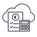 Icon zu cloudbasierter Buchhaltungssoftware